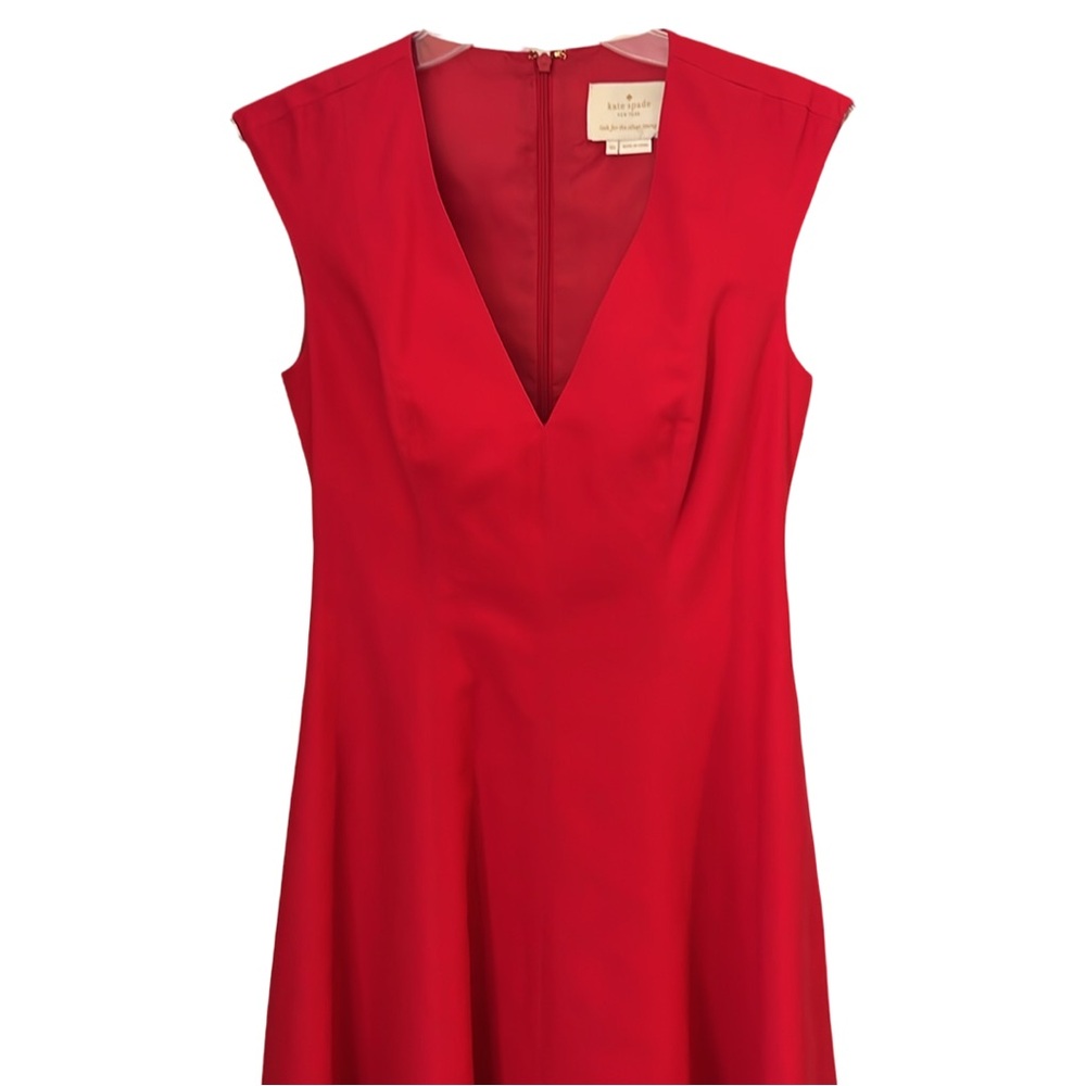 kate spade new york structured midi dress red size 00 - Picture 7 of 10